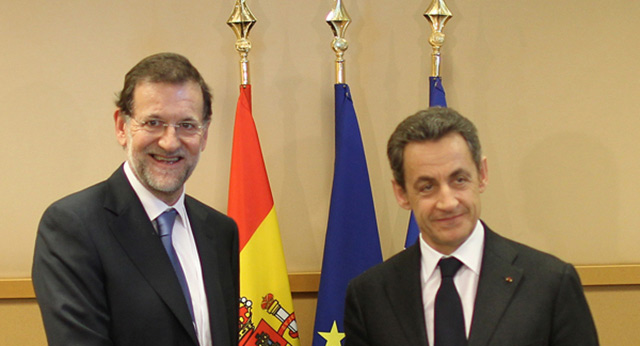 Mariano Rajoy con Nicolas Sarkozy