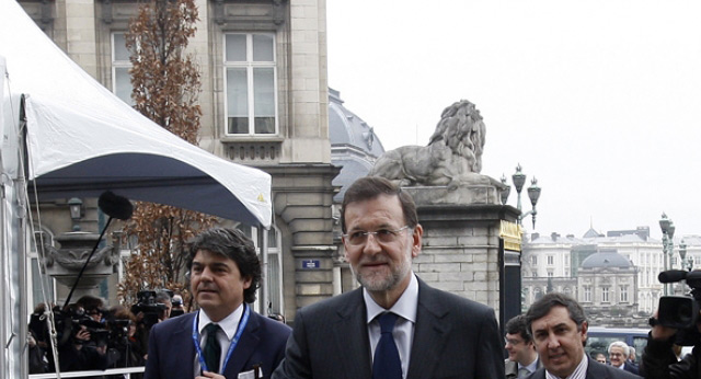 Mariano Rajoy en la reunión del PPE en Bruselas