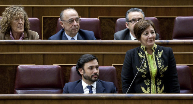 La bancada popular durante el debate de los PGE