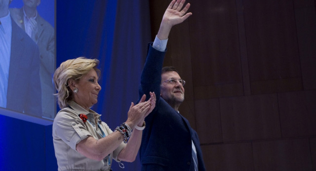 Mariano Rajoy con Esperanza Aguirre