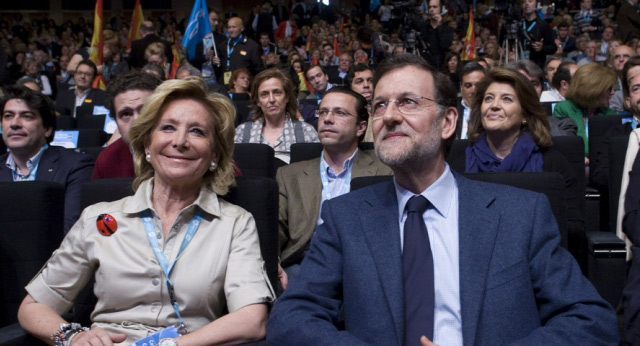 Mariano Rajoy con Esperanza Aguirre