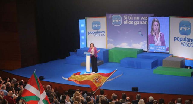 Maria Dolores de Cospedal interviene en un acto en San Sebastián