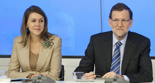 María Dolores de Cospedal y Mariano Rajoy