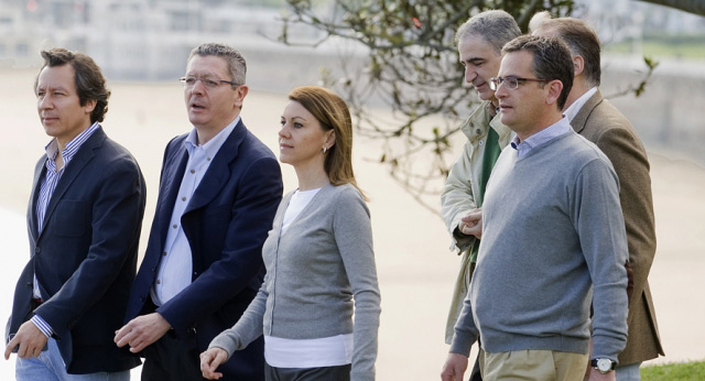 Carlos Floriano, Alberto Ruiz-Gallardón, María Dolores de ospedal, Esteban González Pons y Antonio Basagoiti