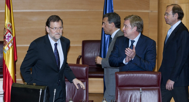 Mariano Rajoy preside la reunión del Grupo Popular en el Senado