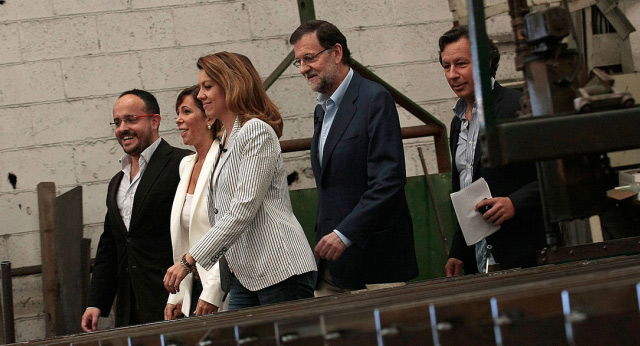 Mariano Rajoy y Mª Dolores de Cospedal en el foro Empresa y Crédito