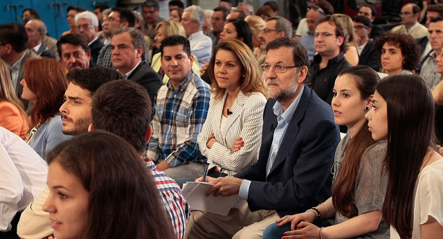 Mariano Rajoy y Mª Dolores de Cospedal en el foro Empresa y Crédito