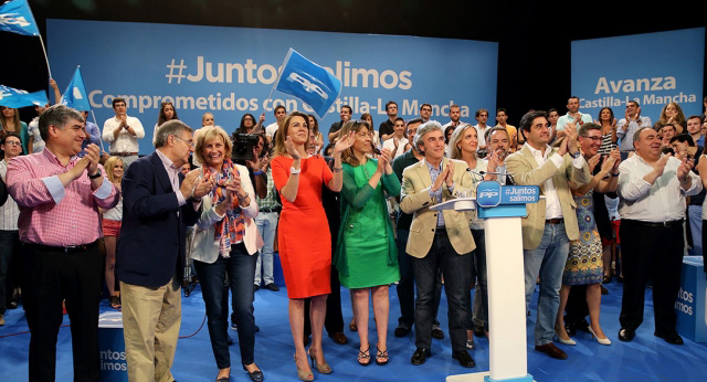 María Dolores Cospedal, celebrando los dos años de Gobierno del Partido Popular en Castilla-La Mancha