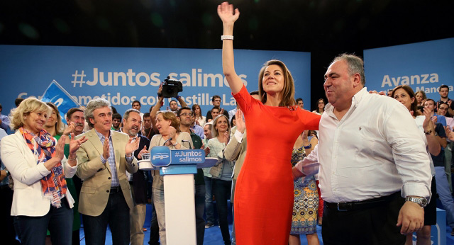 María Dolores Cospedal, celebrando los dos años de Gobierno del Partido Popular en Castilla-La Mancha