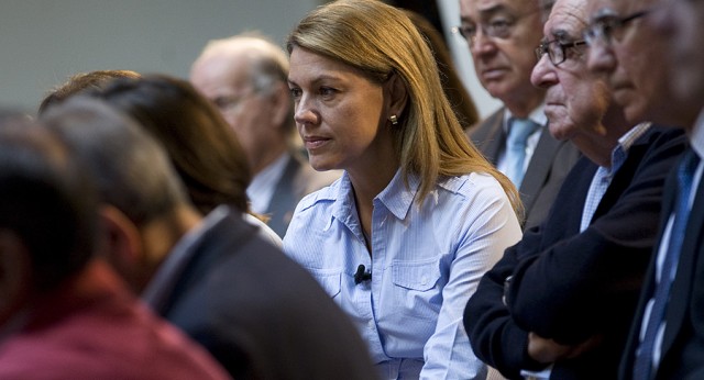 María Dolores de Cospedal durante el debate 