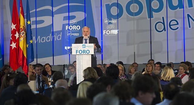 Miguel Arias Cañete durante su intervención en el Foro Madrid