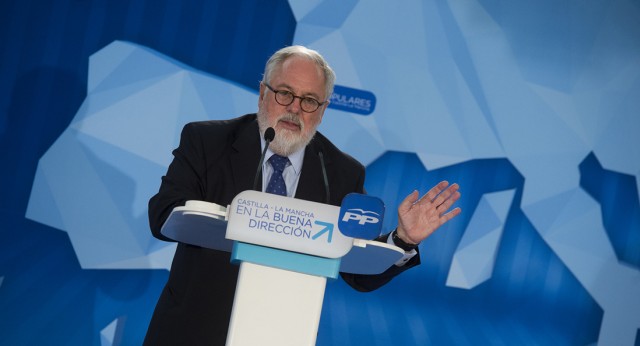 Miguel Arias Cañete durante su intervención en San Clemente