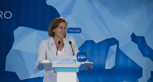 María dolores de Cospedal durante su intervención en San Clemente