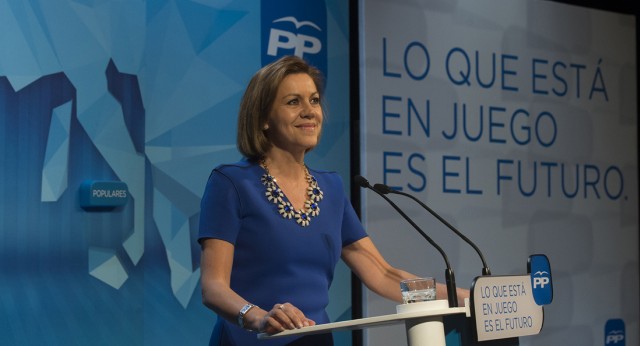 María Dolores de Cospedal durante su intervención en Cuenca