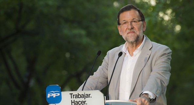 El Presidente del Gobierno y del PP, Mariano Rajoy en Sevilla