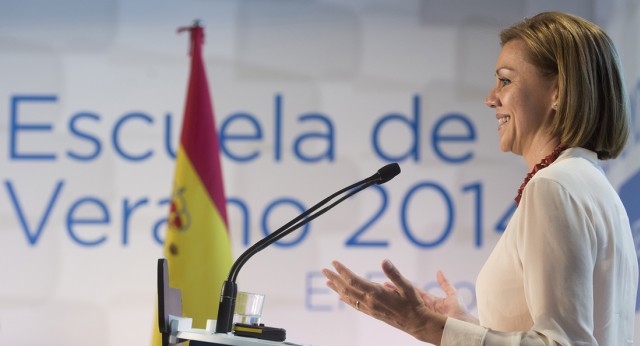 María Dolores de Cospedal durante la inauguración de la Escuela de Verano del PP.