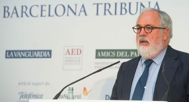 Miguel Arias Cañete en una conferencia en Barcelona Tribuna