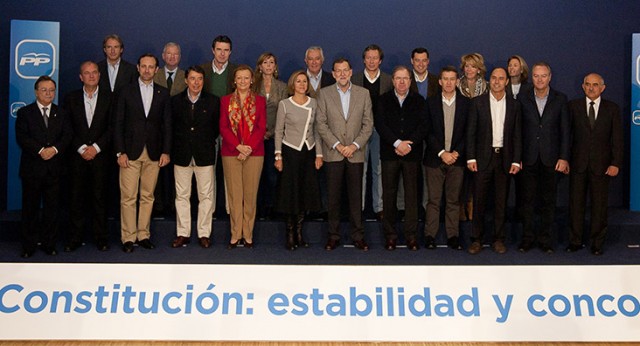Foto de familia: Mariano Rajoy con los presidentes regionales del PP