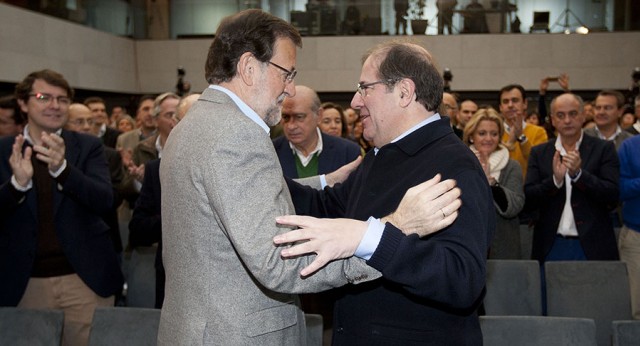 Mariano Rajoy con Juan Vicente Herrera