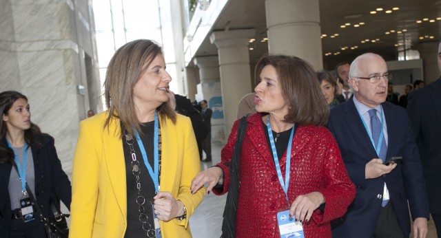Ana Botella y Fátima Báñez a su llegada a la Convención Nacional del Partido Popular