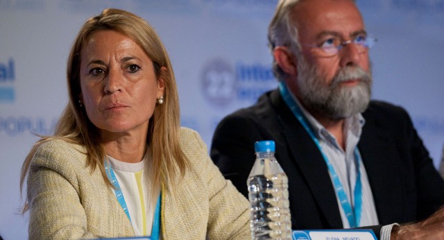 Elena Nevado y Jaime Ramos durante la mesa "Ayuntamientos Garantía de Cohesión"