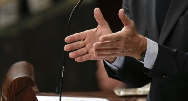 Feijóo durante su intervención en el Congreso