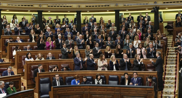 Feijóo durante su intervención en el Congreso