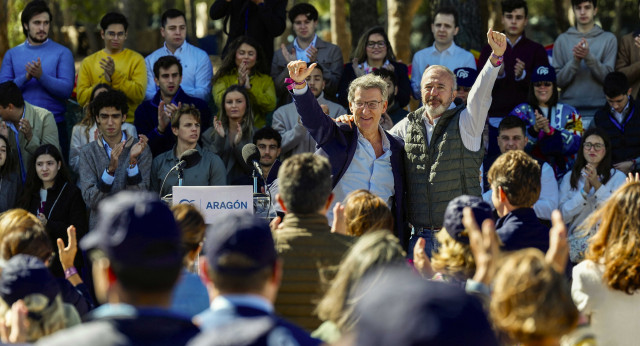 Alberto Núñez Feijóo participa en el Día del afiliado del PP de Aragón