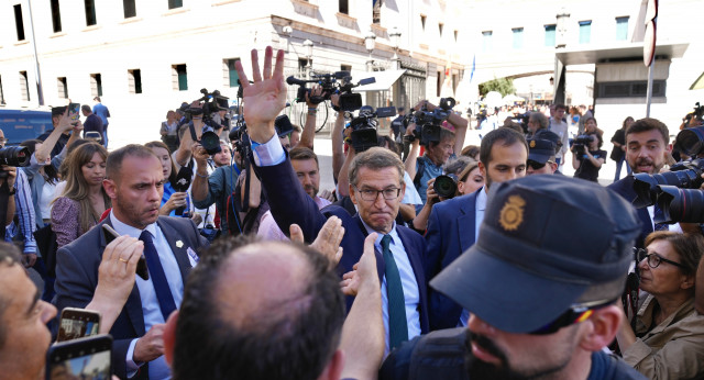 Alberto Núñez Feijóo en la segunda jornada del Debate de Investidura