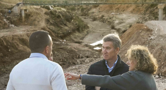 Alberto Núñez Feijóo visita las zonas afectadas por la DANA