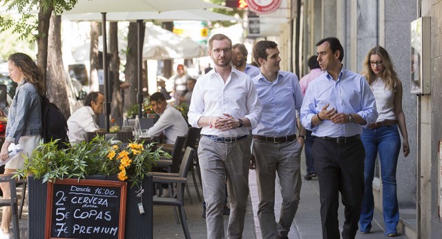 Javier Maroto, Pablo Casado y Fernando Martínez Maíllo