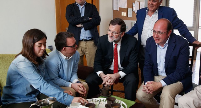 Mariano Rajoy y Pedro Antonio Sánchez visitan el Centro de Promoción de Autonomía Personal en Murcia