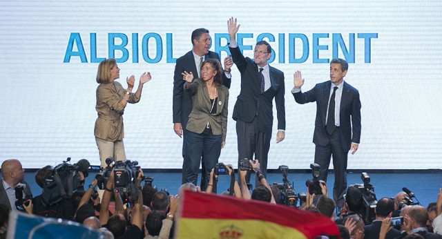 María Dolores de Cospedal, Alicia Sánchez-Camacho, Mariano Rajoy y Nicolas Sarkozy apoyan a Albiol President