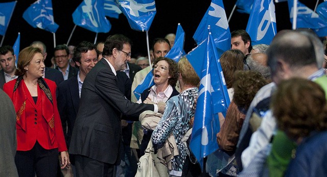 Mariano Rajoy en un acto en Zaragoza