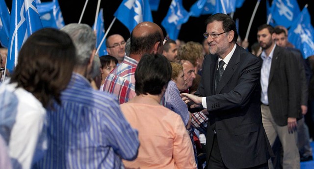 Mariano Rajoy en un acto en Zaragoza