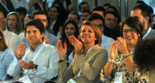 Maria Dolores de Cospedal y Diego Gago en el Congreso de Nuevas Generaciones de Castilla La Mancha