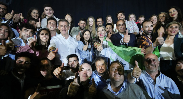 Alberto Núñez Feijóo en un acto en Cáceres