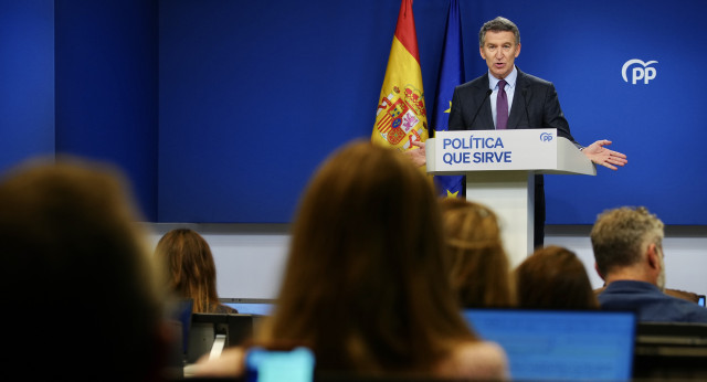 Feijóo en rueda de prensa