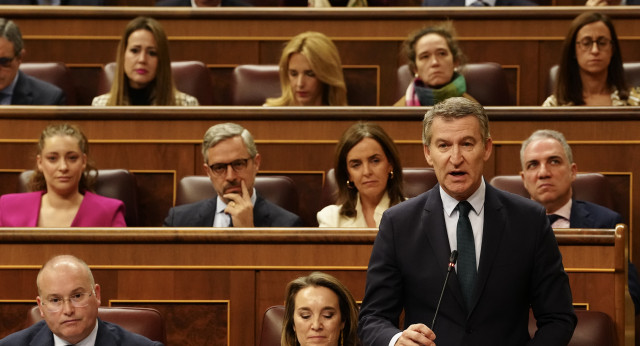 Feijóo en la sesión de control en el Congreso de los Diputados