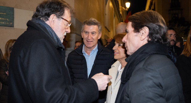 Alberto Núñez Feijóo en la manifestación celebrada en Madrid por la democracia en Venezuela.