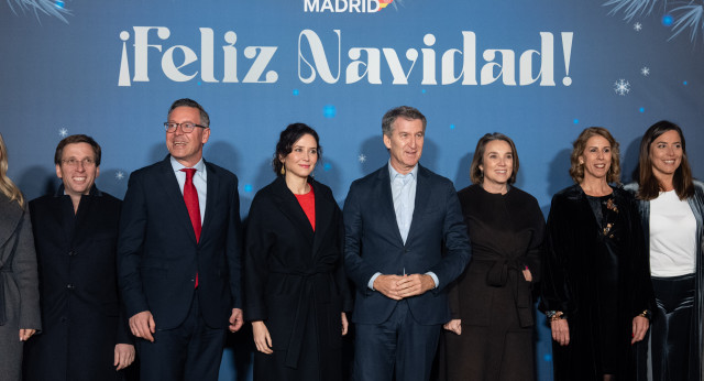 Feijóo en la cena de Navidad del PP de Madrid 