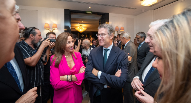 Feijóo en el desayuno informativo organizado por Europa Press con Jorge Azcón