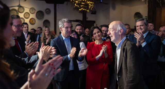 Feijóo en la cena de Navidad del PP de Madrid 