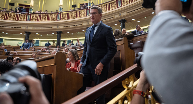 Alberto Núñez Feijóo en el Pleno del Congreso