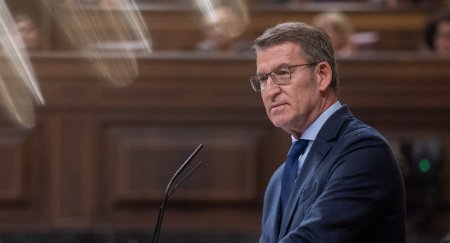 Alberto Núñez Feijóo en el Pleno del Congreso