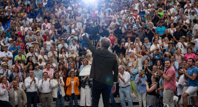 Feijóo en el cierre de campaña de las elecciones europeas 