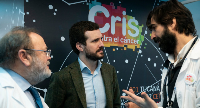 Pablo Casado en la Fundación CRIS